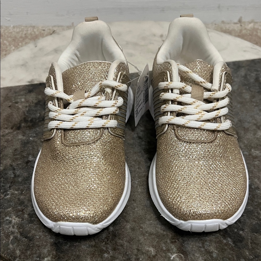 The Children's Place Gold Glitter Sneakers - Picture 2 of 3